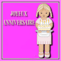 Gif animé joyeux anniversaire fille